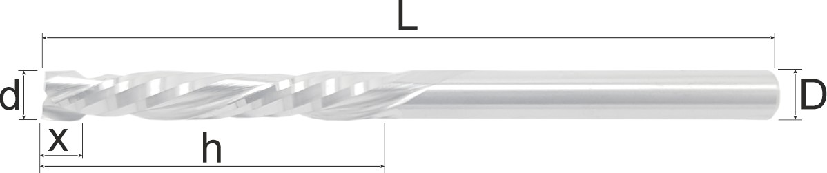 Специальная торцевая фреза диаметром для ЧПУ станков для скоростной обработки алюминия HSM. Размеры с чертежа.